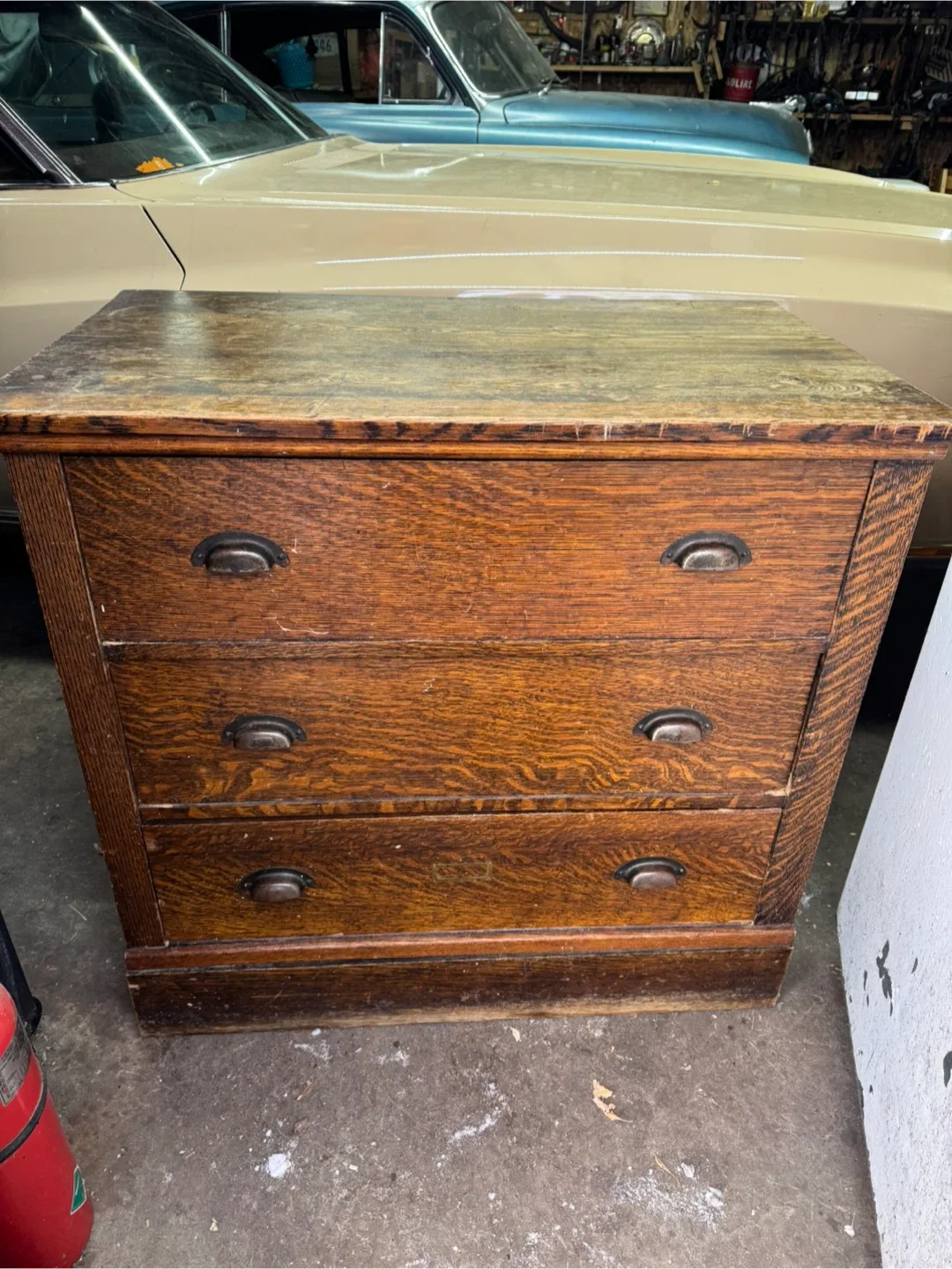 Wooden 3-Drawer Dresser - 37" Tall