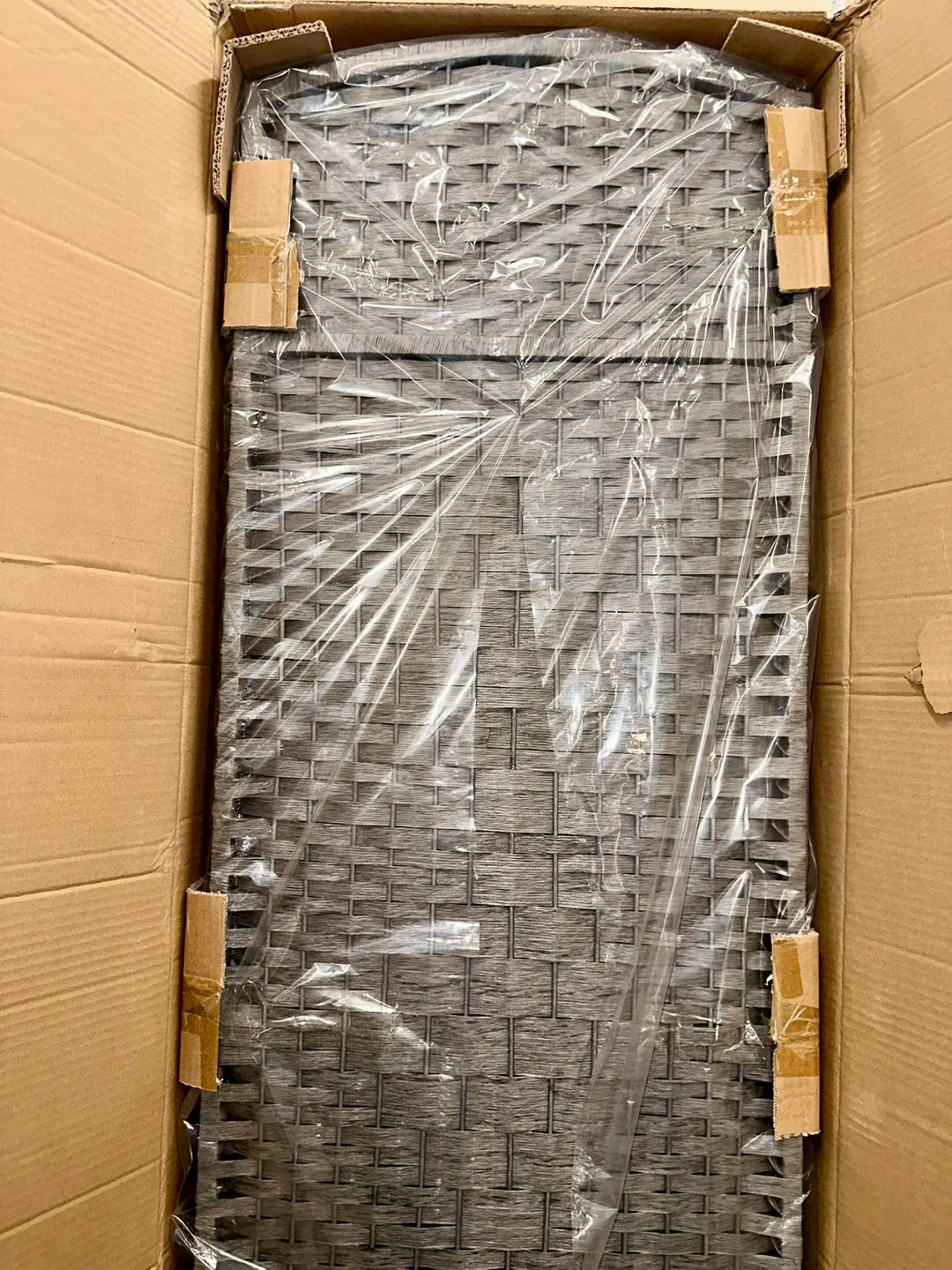 Rattan Room Divider - 6 Panel - Gray - New in Box image indicator(5)