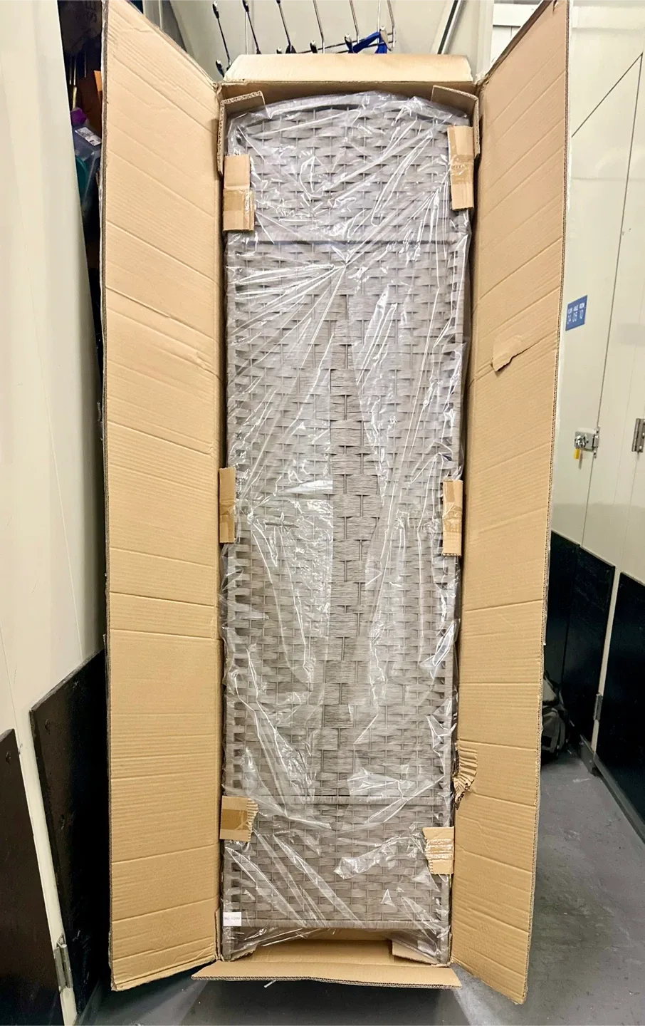 Rattan Room Divider - 6 Panel - Gray - New in Box image indicator(6)