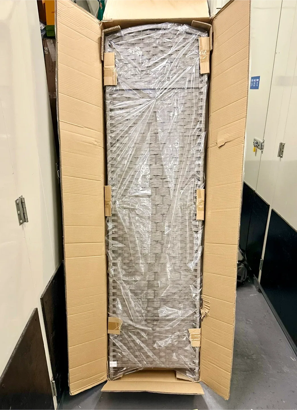 Rattan Room Divider - 6 Panel - Gray - New in Box image indicator(4)