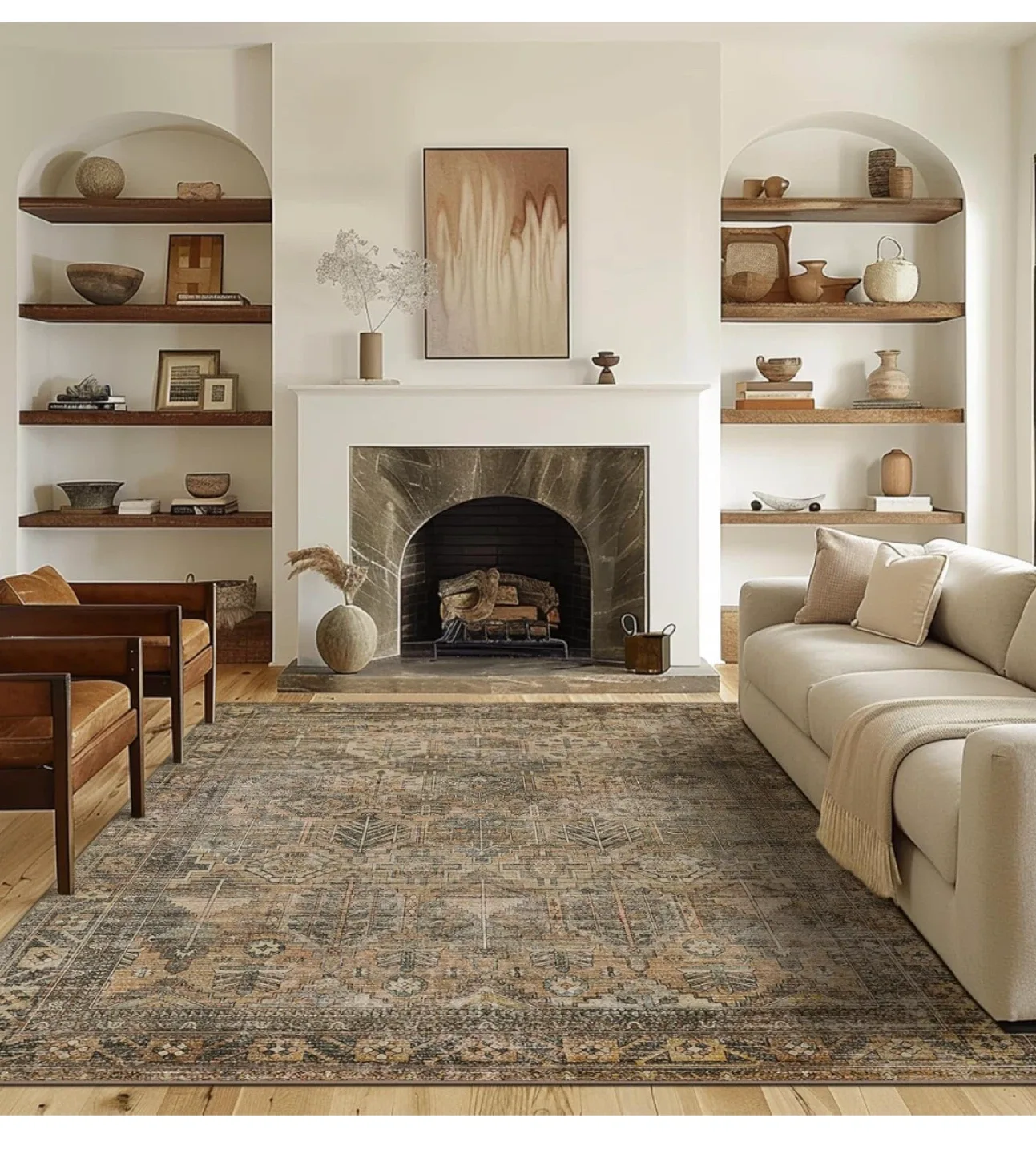 Area Rug 8x10 ft- Easy Clean, Non-Slip, Machine Washable image indicator(7)