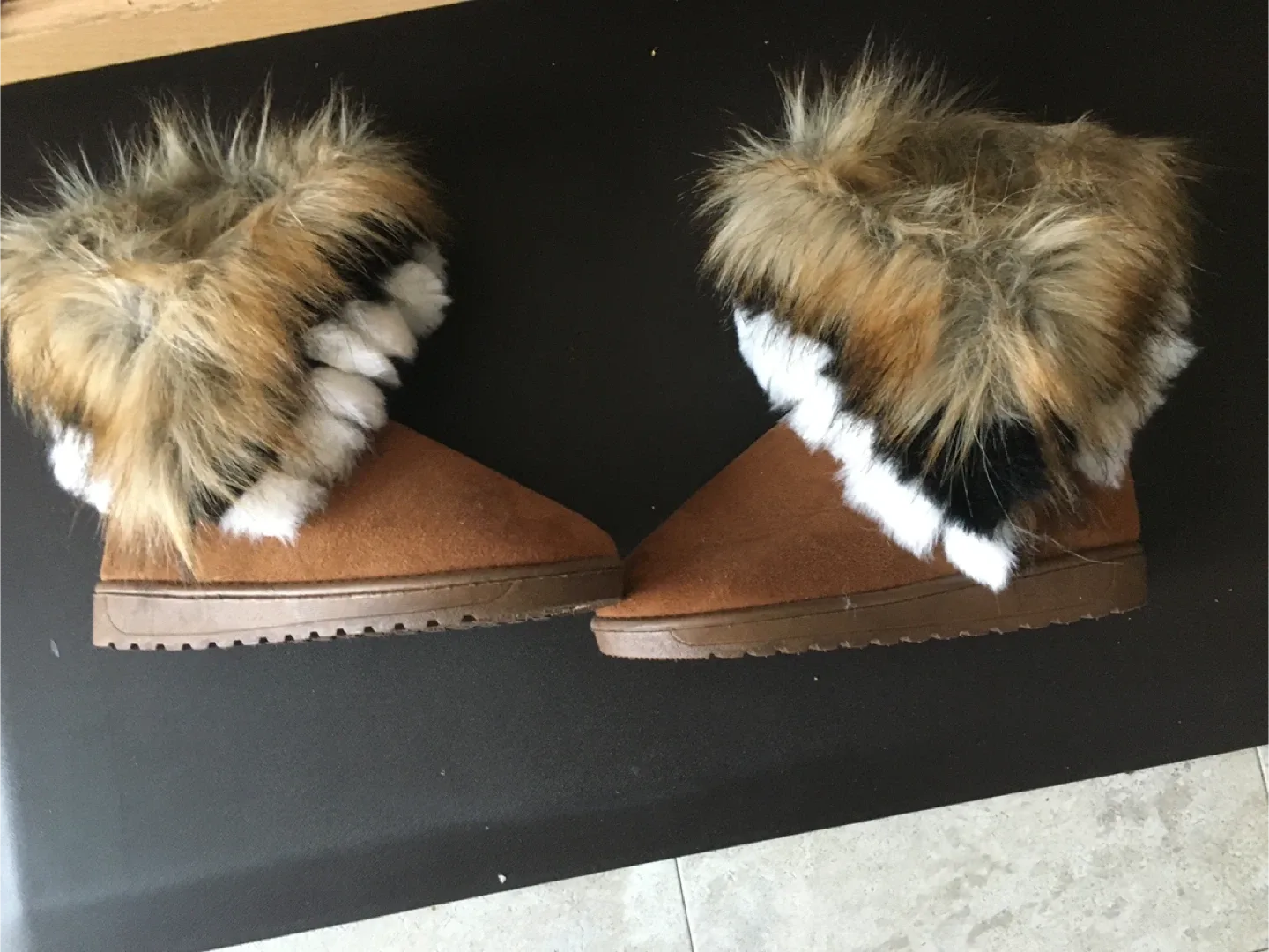 Brown Fur-Trimmed Winter Boots