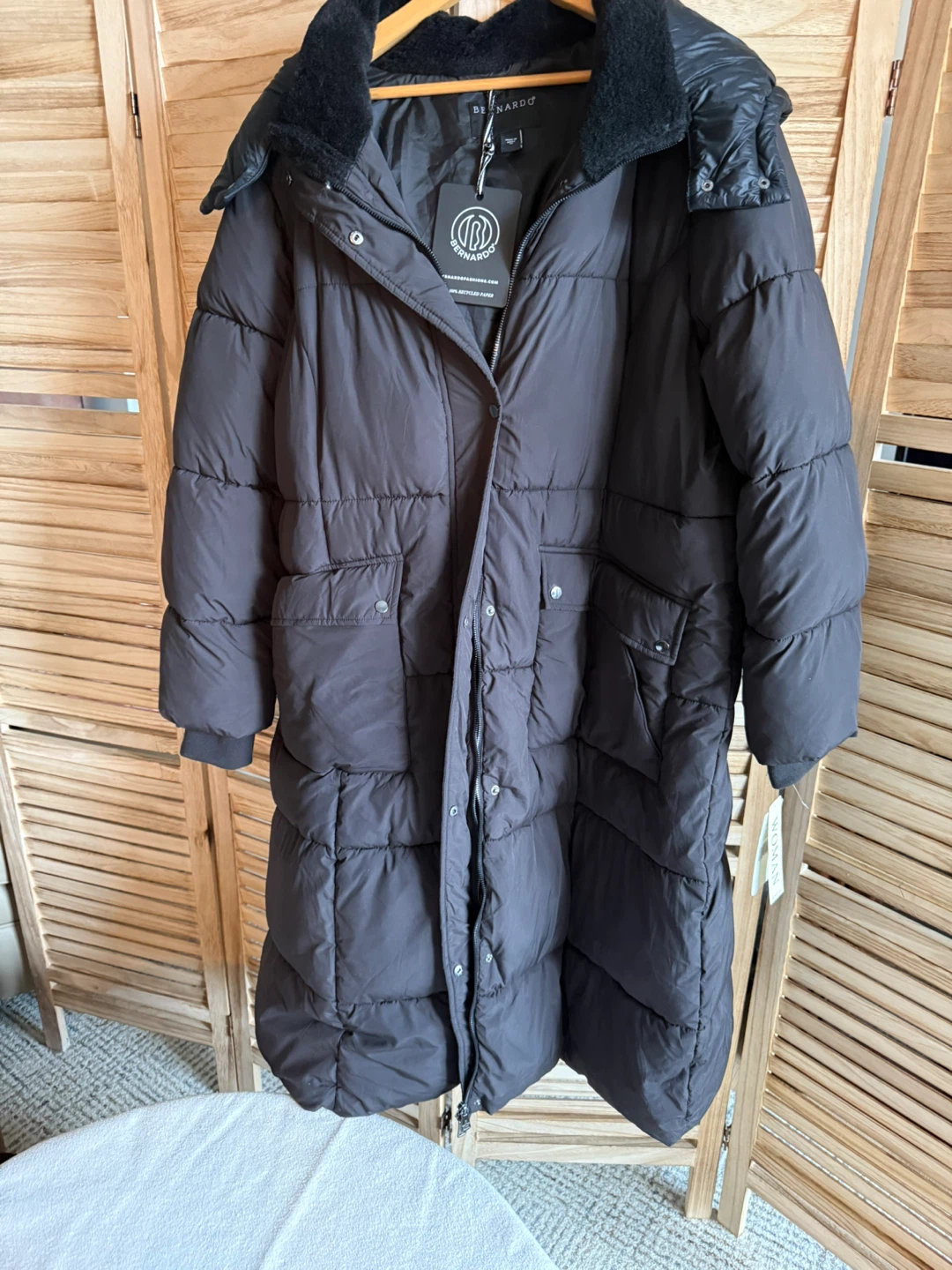 Bernardo Black Puffer Coat - Size 1X
