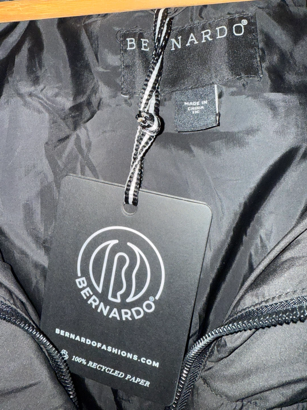 Bernardo Black Puffer Coat - Size 1X - photo 2