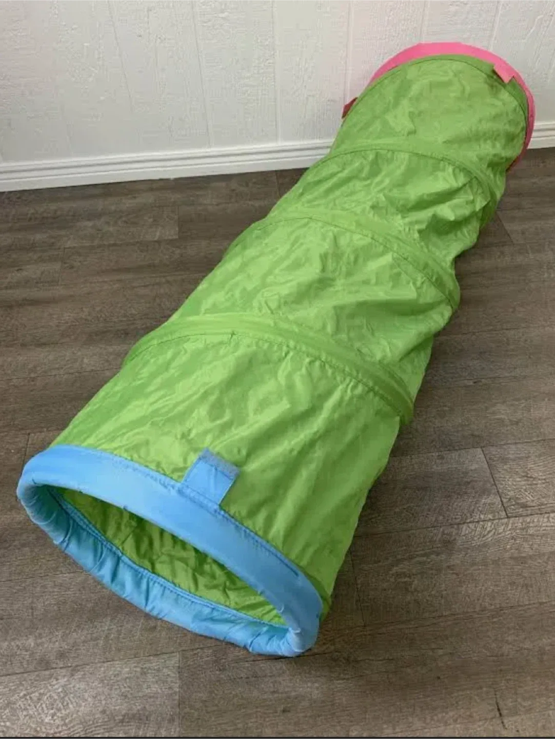 Kids Pop-Up Play Tunnel - Green/Blue/Pink image indicator(2)