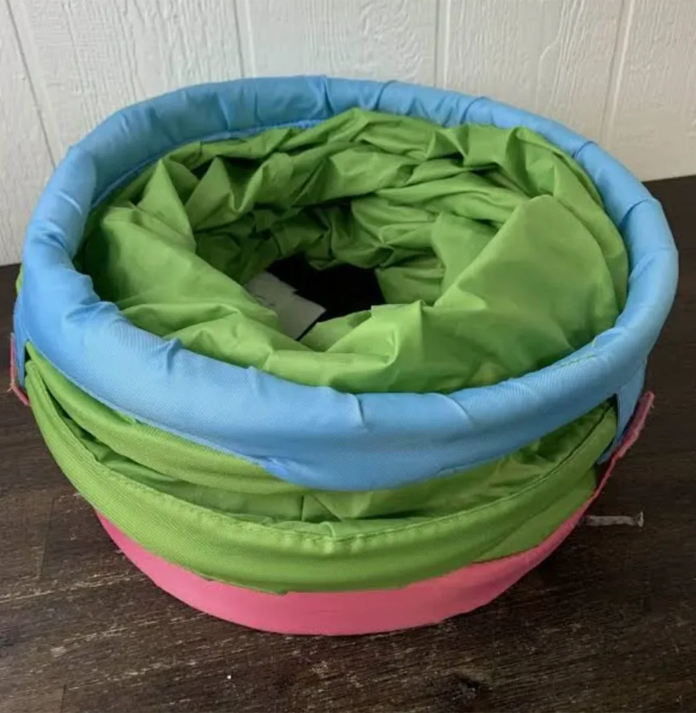 Kids Pop-Up Play Tunnel - Green/Blue/Pink