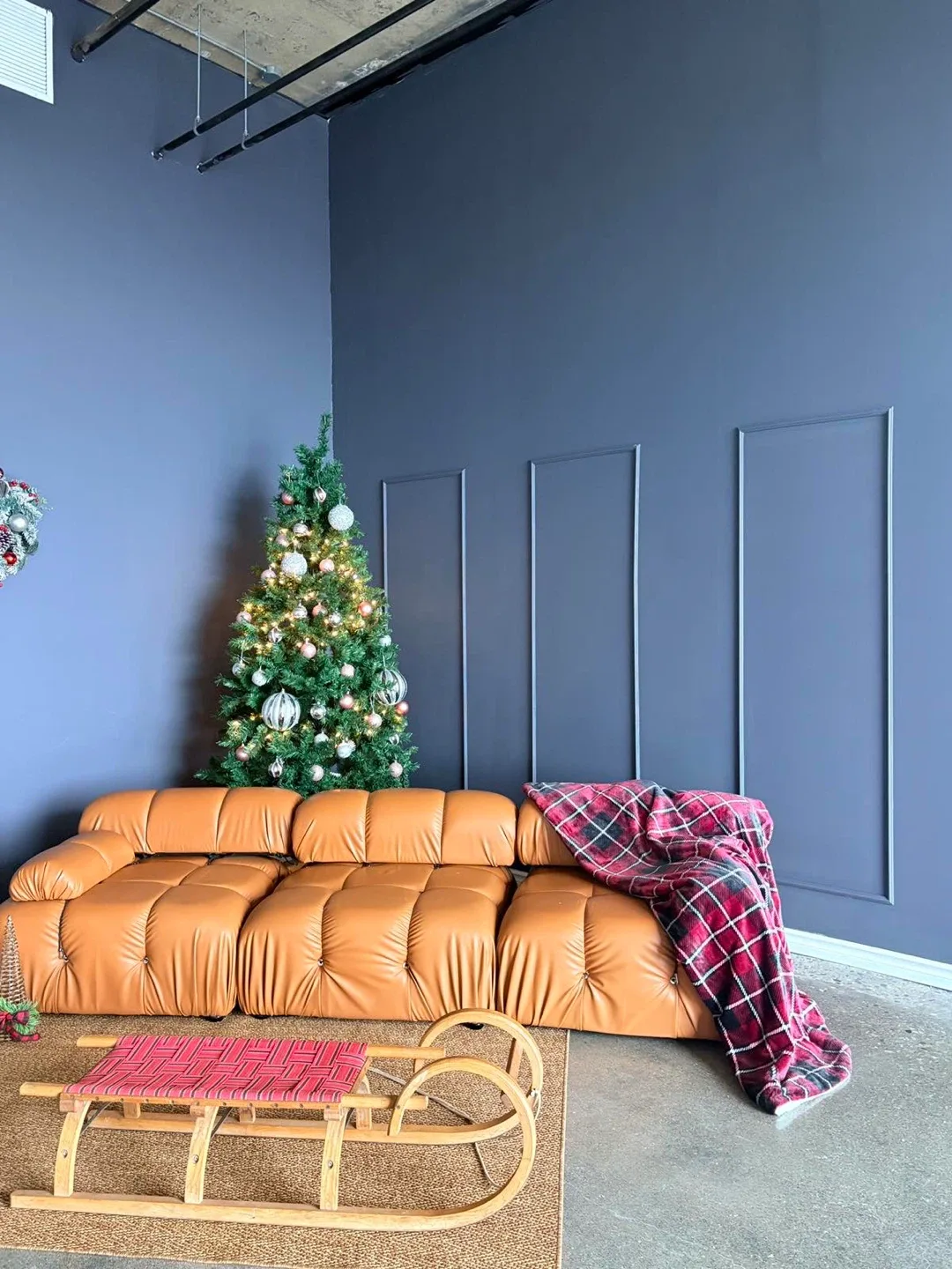 4 section Mario Bellini Leather Sofa - Brown image indicator(3)