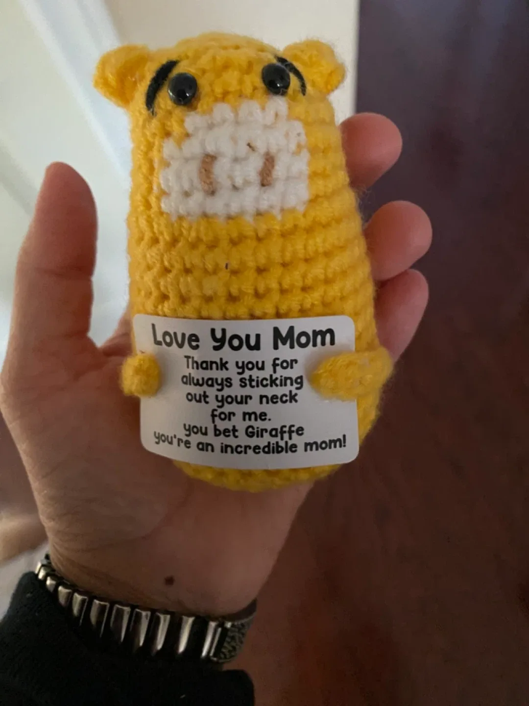 Handmade Crochet Giraffe - Love You Mom Gift image indicator(3)