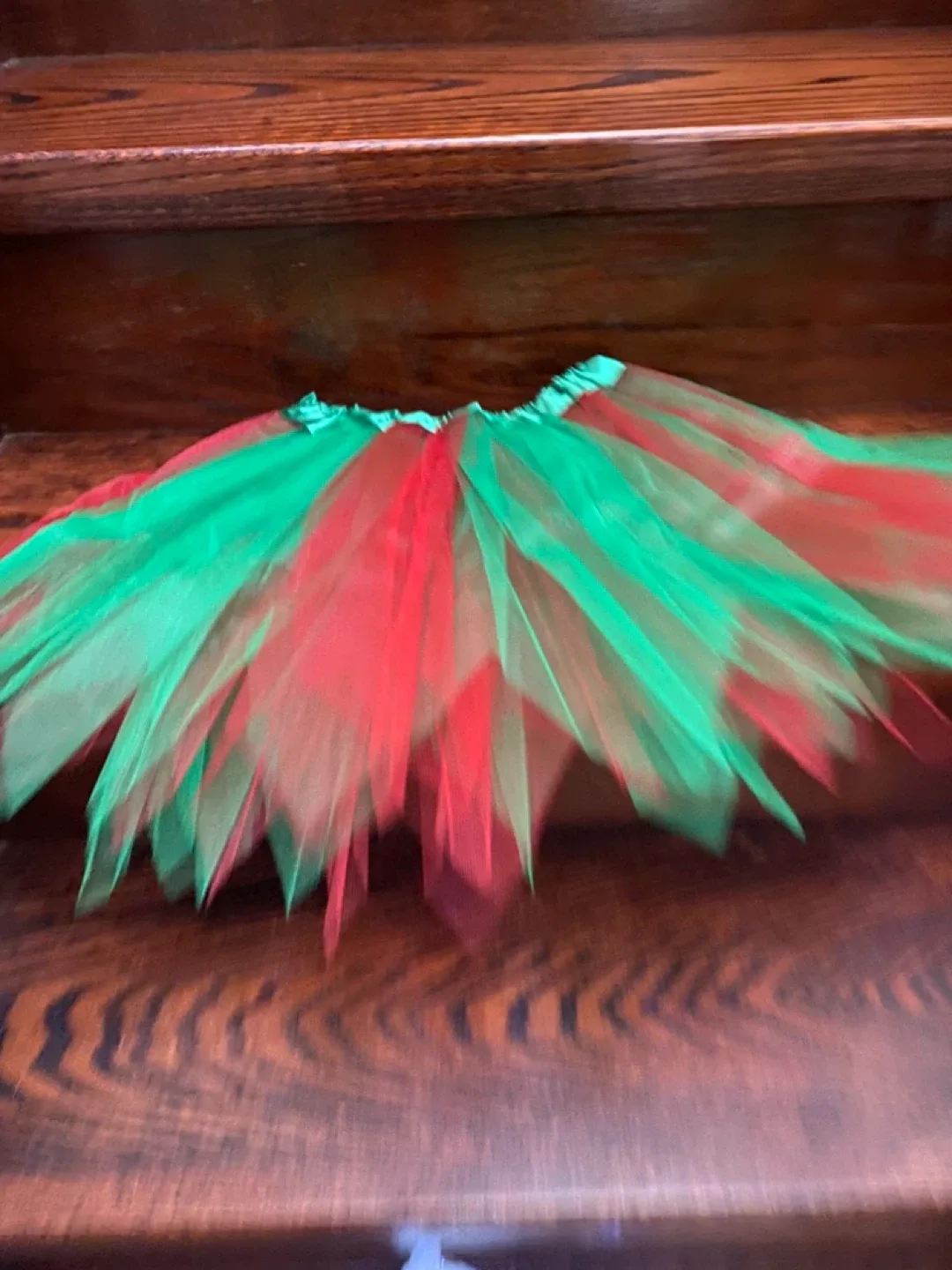 Red & Green Tulle Skirt