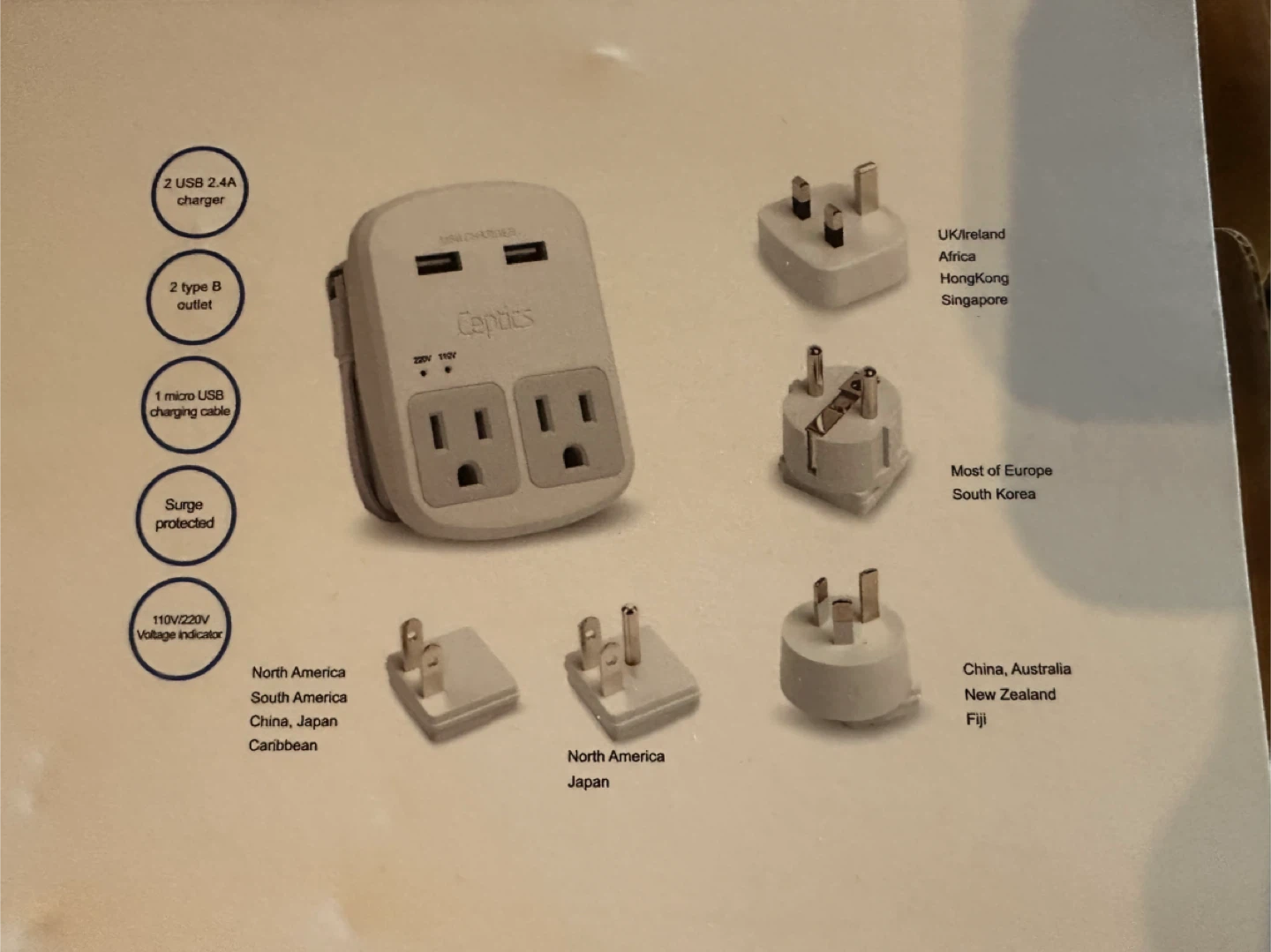 World travel charger adapter