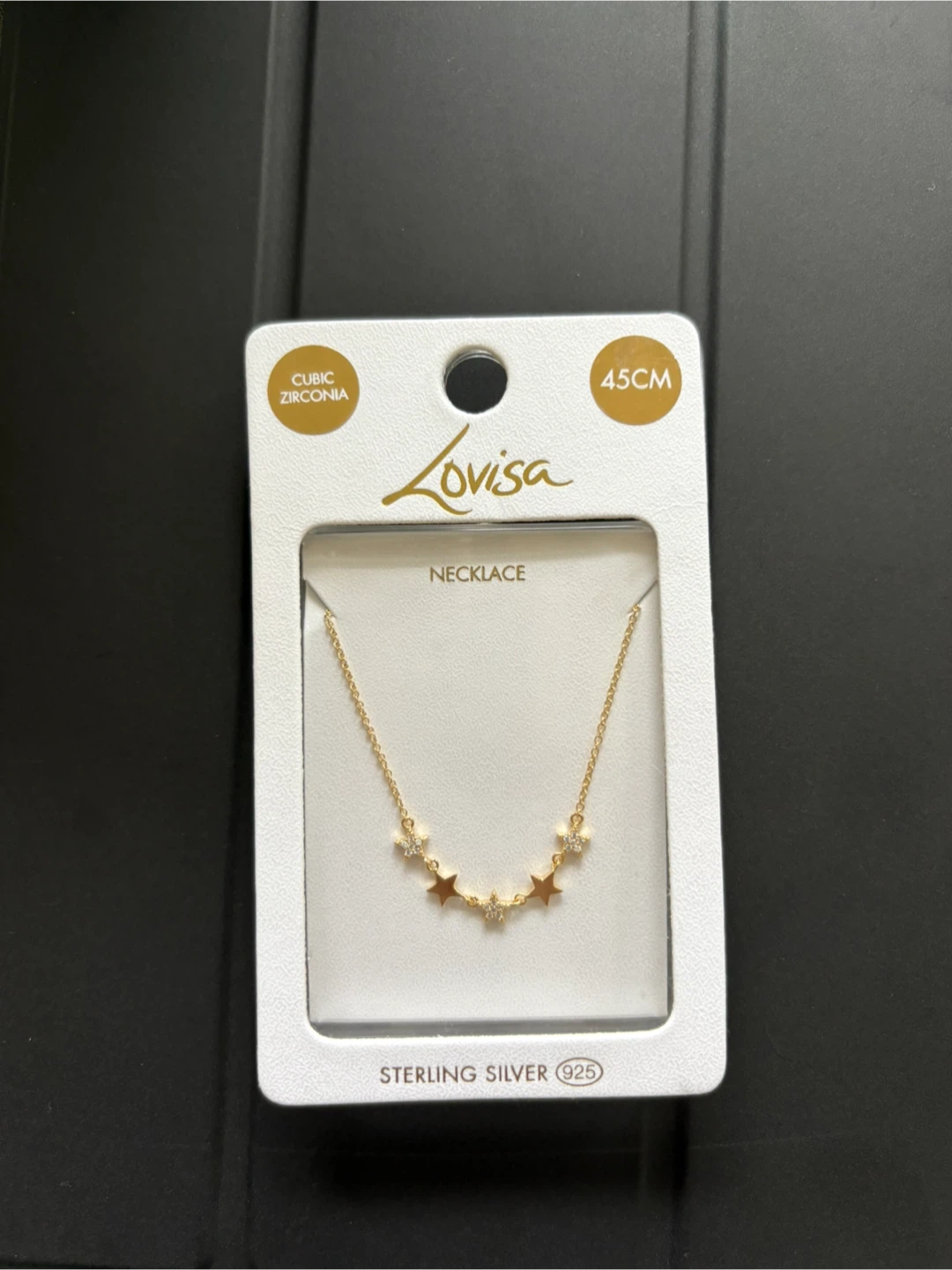 925 Sterling Silver Necklace - Gold tone