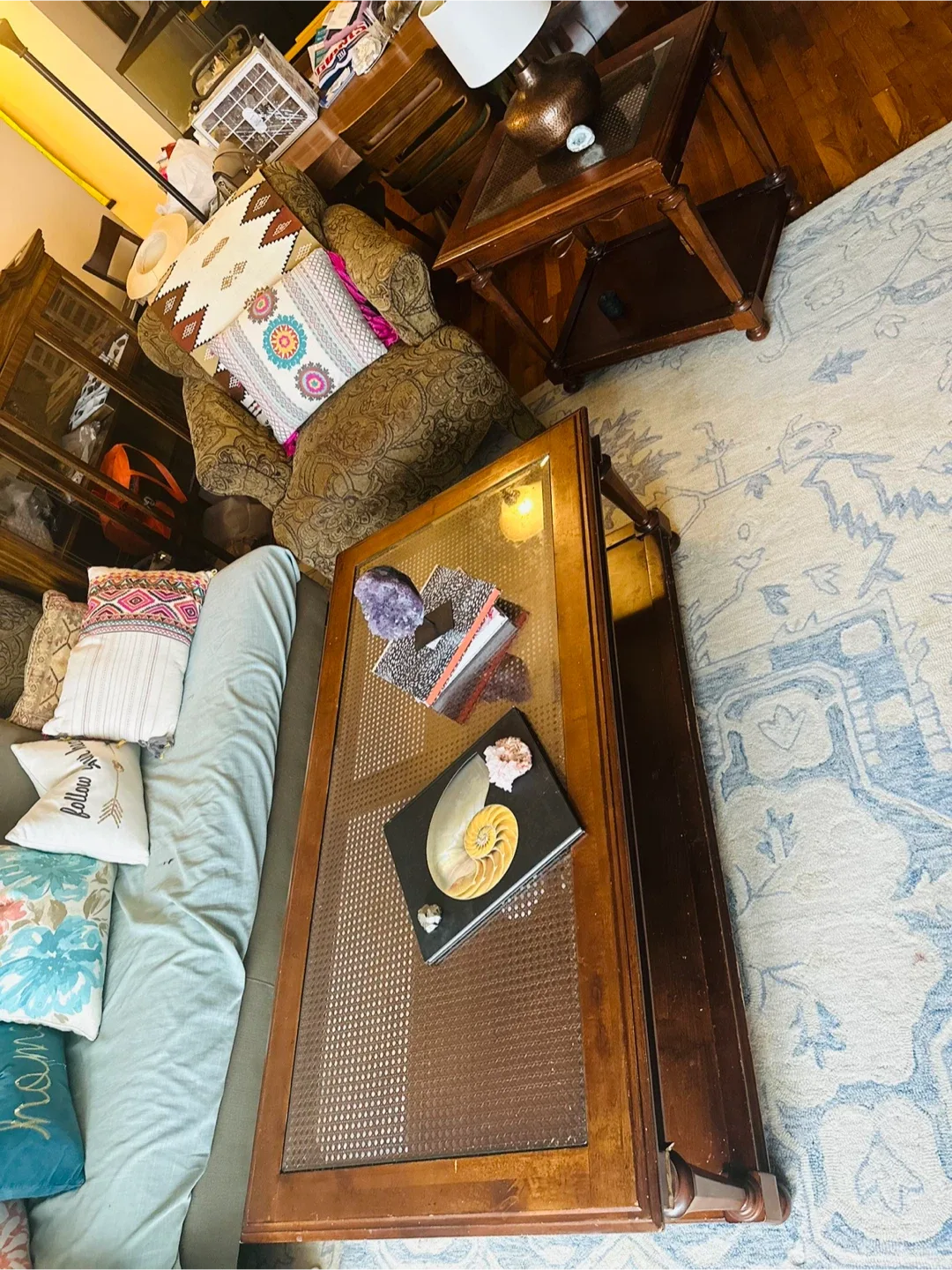 Thomasville Coffee & End Tables with Glass Top image indicator(6)