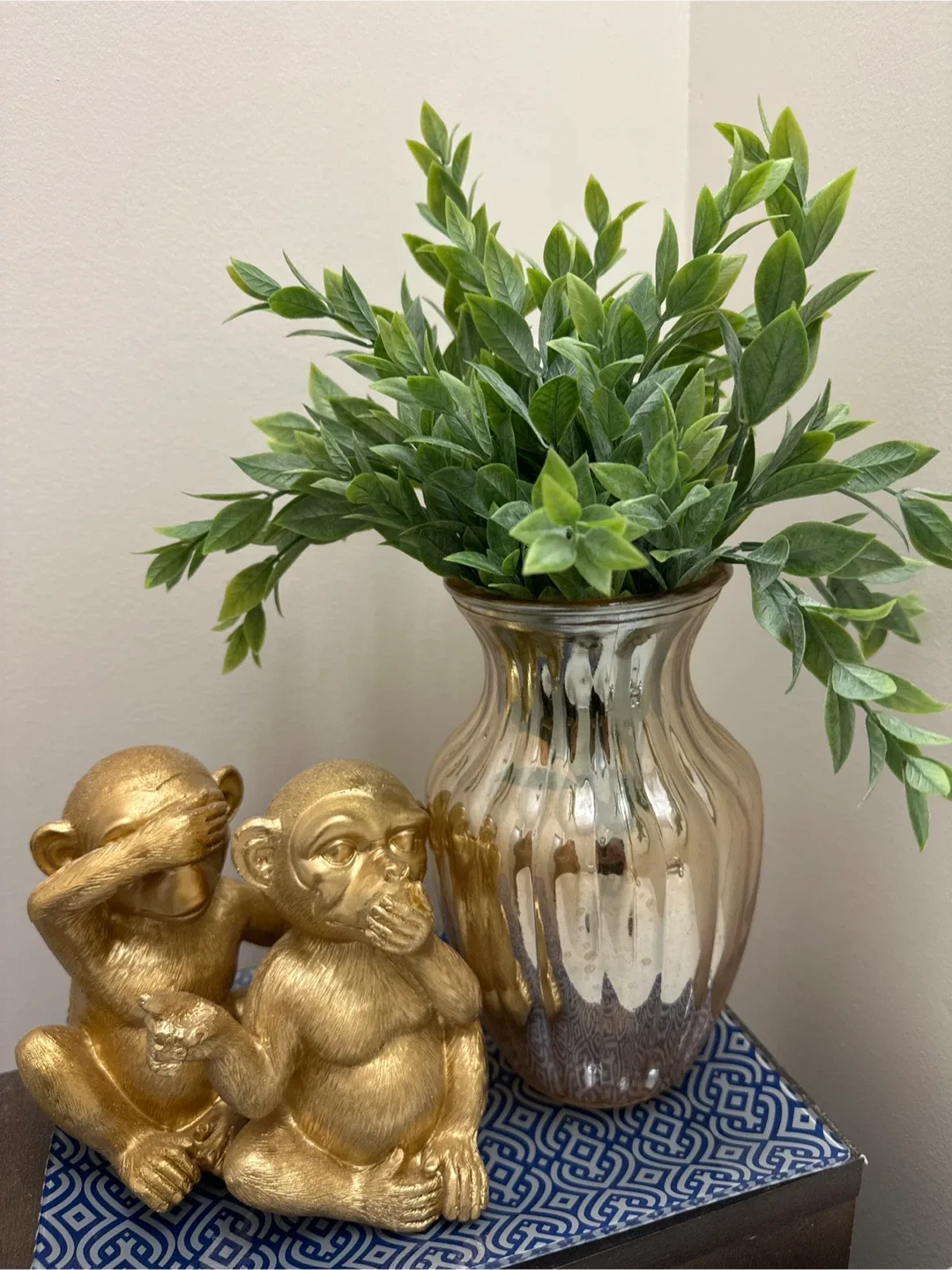 Decorative Vase with Faux Greenery