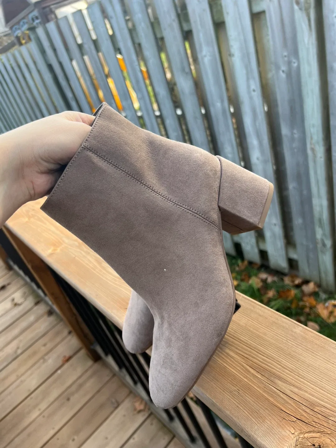 New Time and Tru Taupe Ankle Boots - Size 7 image indicator(3)