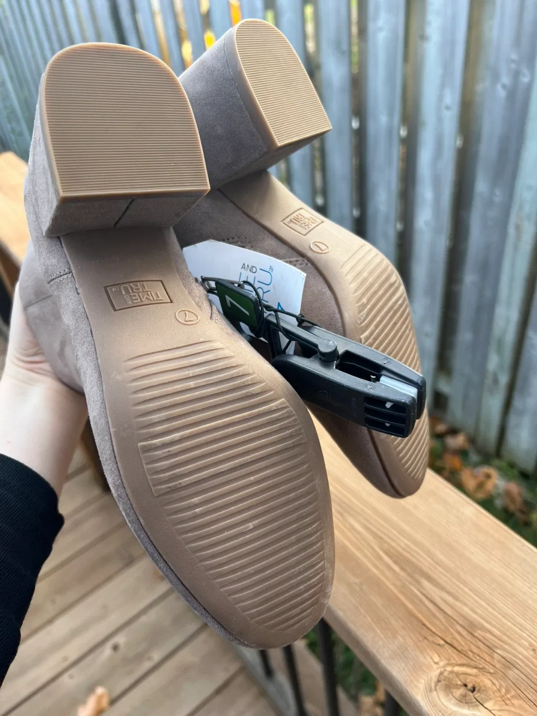 New Time and Tru Taupe Ankle Boots - Size 7 image indicator(4)