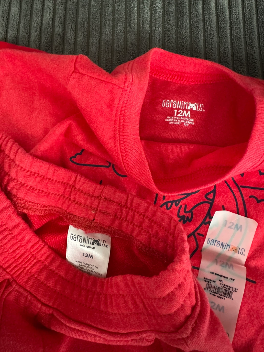 Carter's & Garanimals 12M Red Outfit Set - photo 2