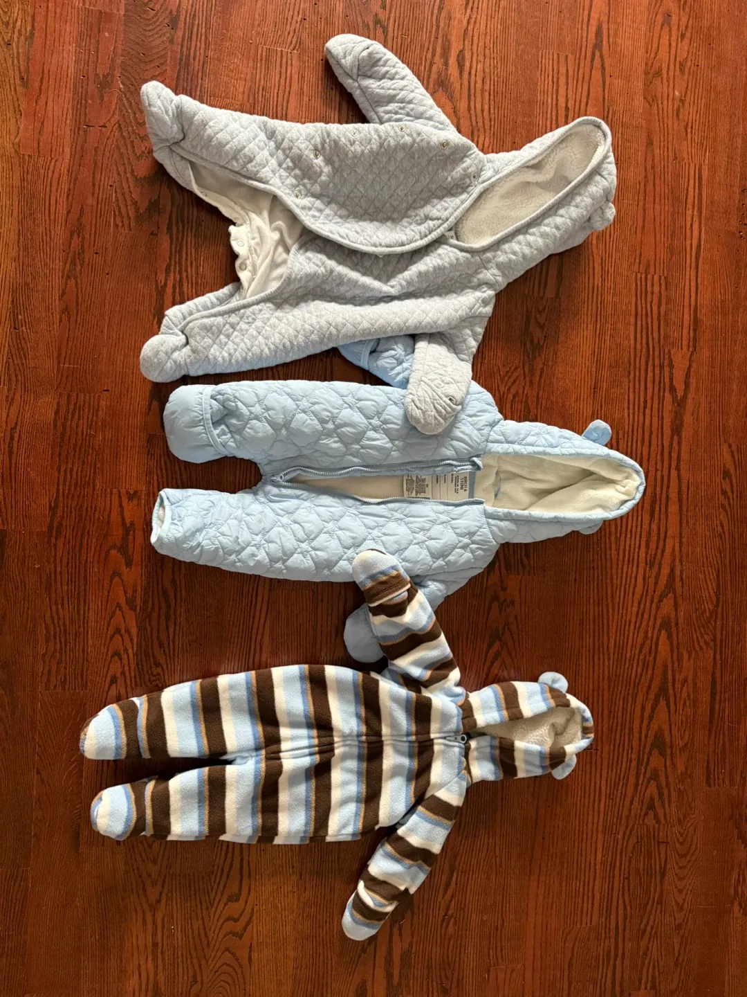 Baby Snowsuit and 2 Bunting Bags (all 0-3 months)