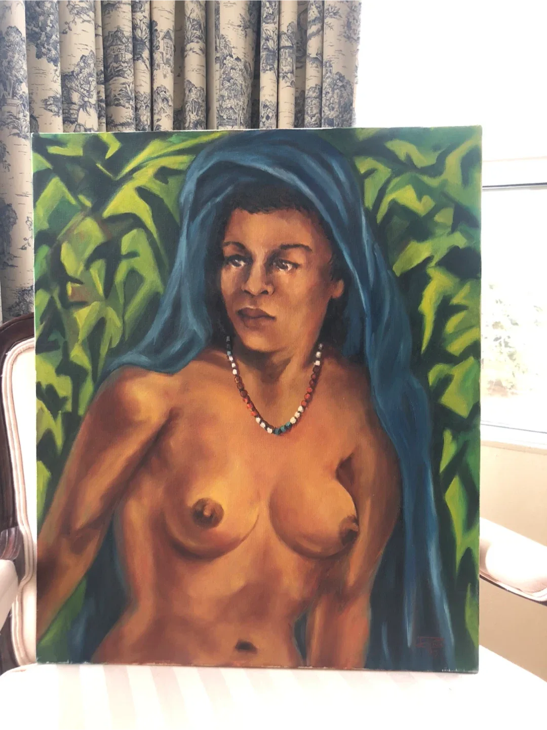 African woman oil painting image indicator(2)