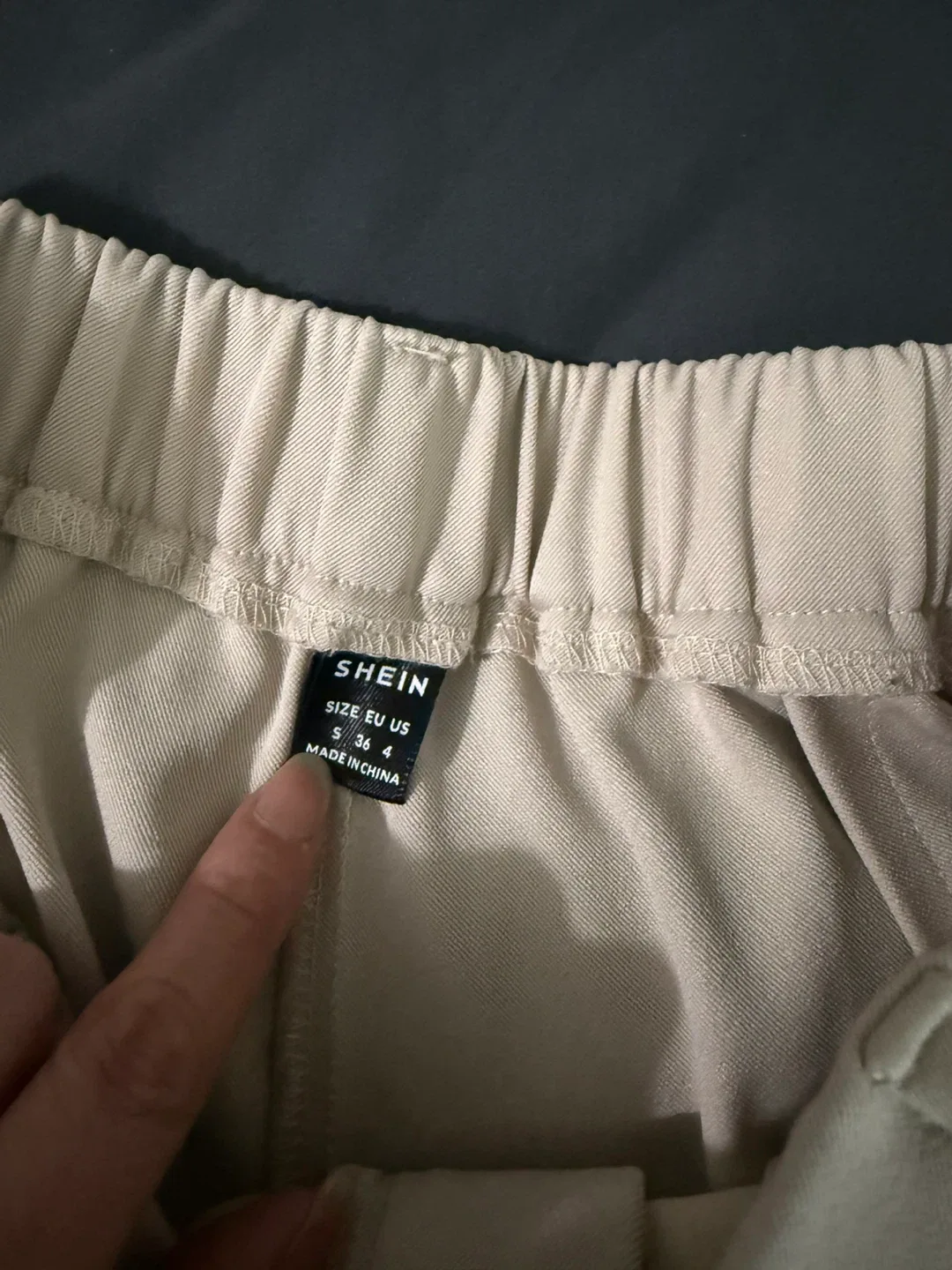 SHEIN EZwear Beige Wide Leg Pants - Size S image indicator(4)