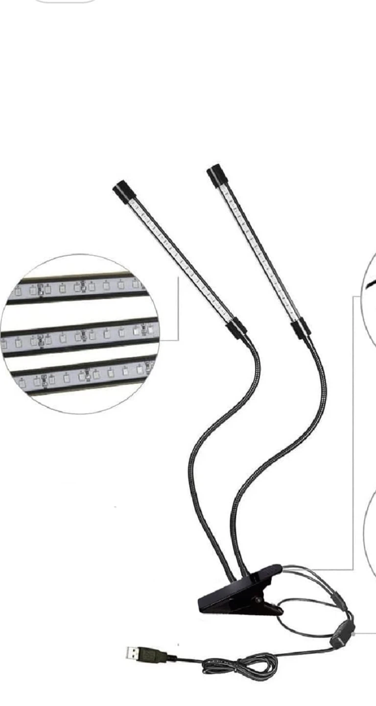 LED Plant Grow Light with Clip Plug In