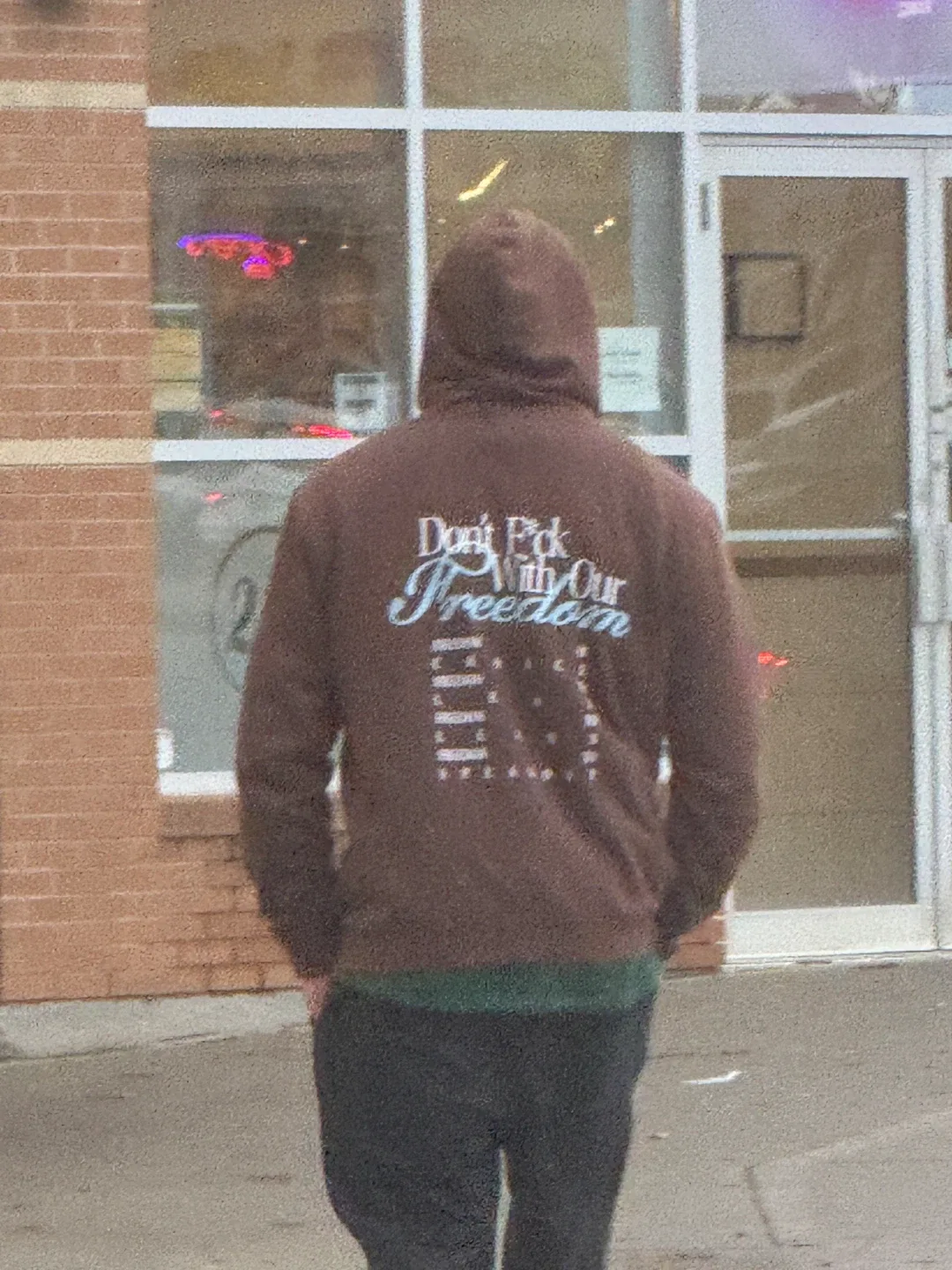 Brown Hoodie - Don't F* With Our Freedom