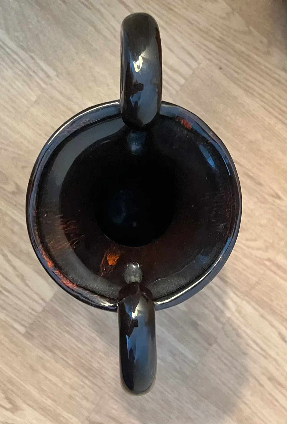 Decorative Red & Black Vase with Handles image indicator(5)