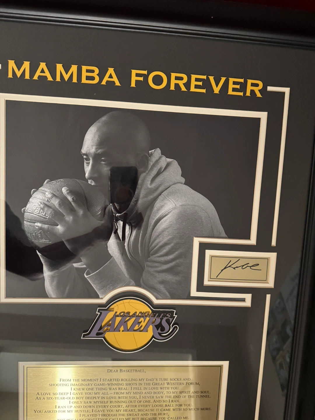 Kobe Bryant 'Mamba Forever' Framed Picture - photo 2