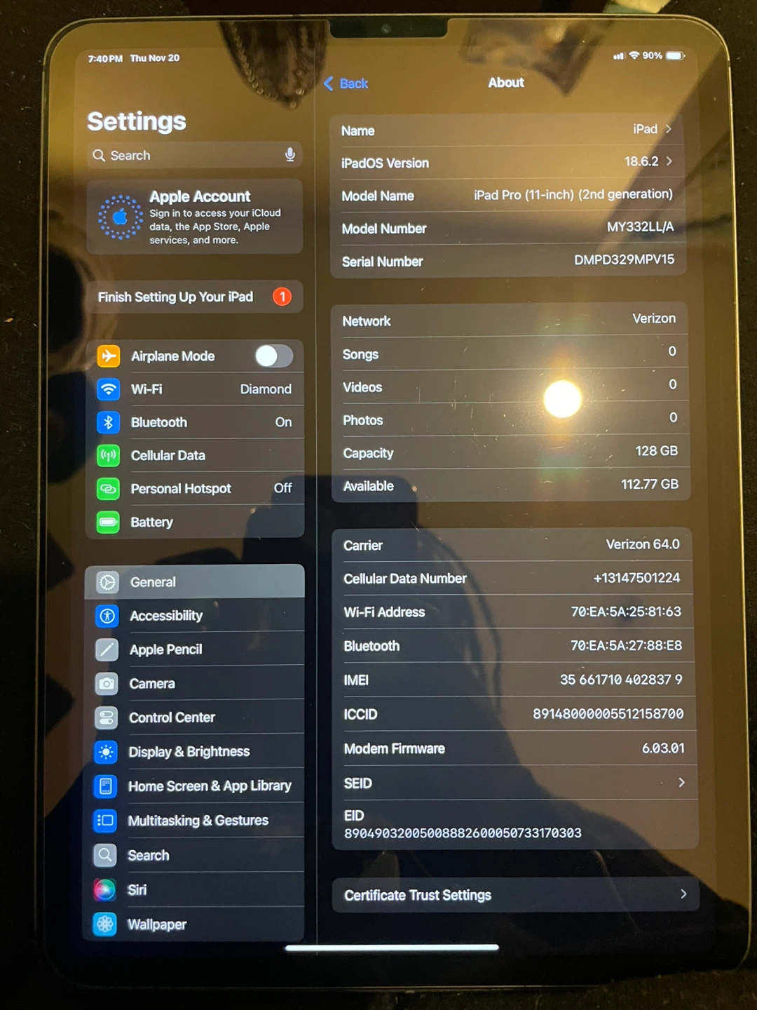 Apple iPad Pro 11-inch (2nd Gen) 128GB