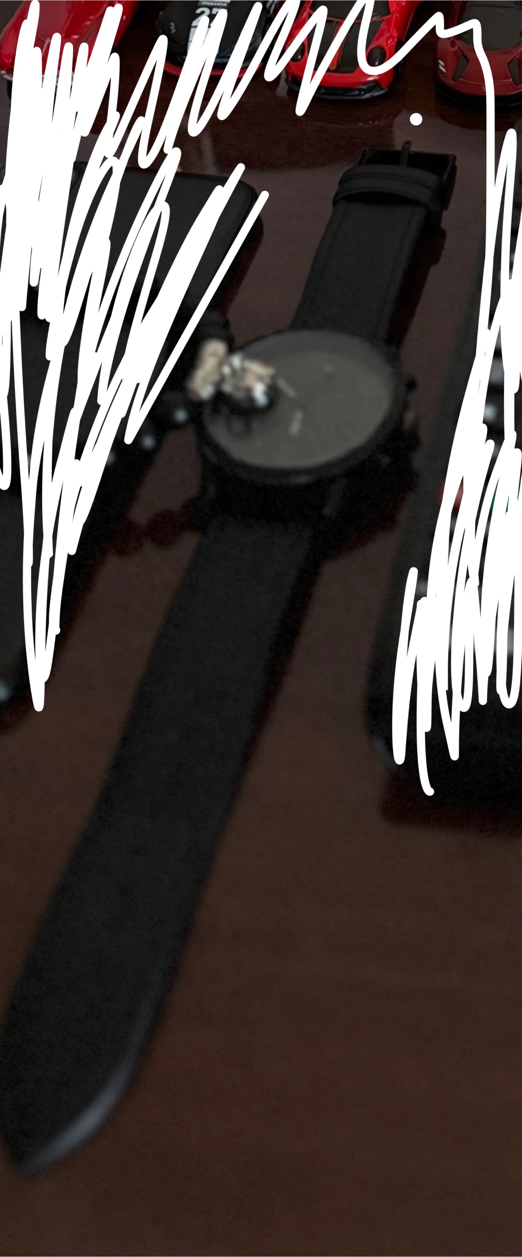 Black Watch with Leather Strap