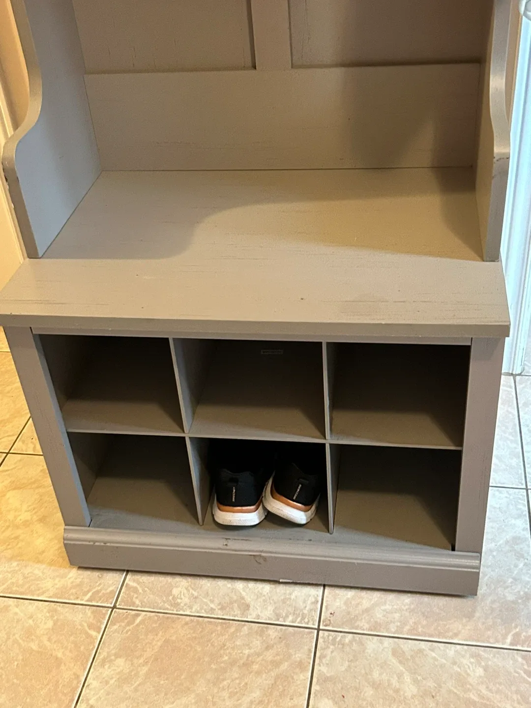 Grey Entryway Hall Tree with Bench image indicator(4)