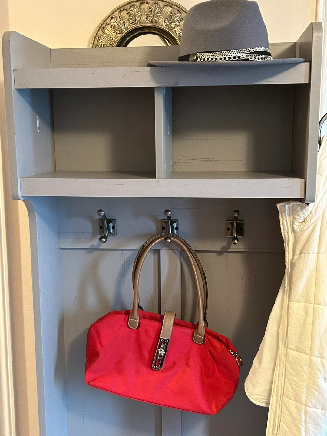 Grey Entryway Hall Tree with Bench image indicator(2)