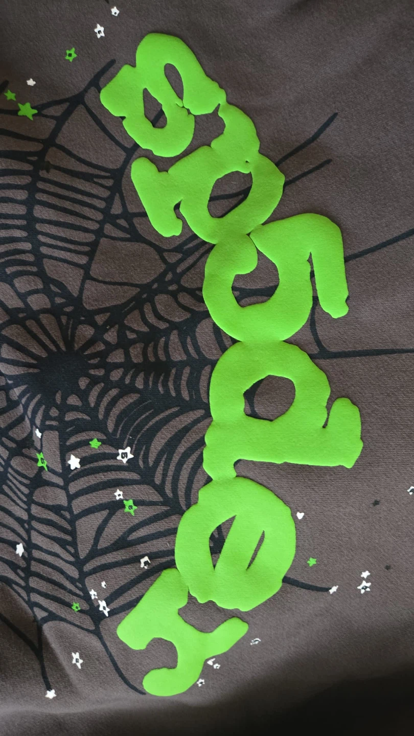 Sp5der Wait Web Hoodie slate grey and green- Size M - photo 4