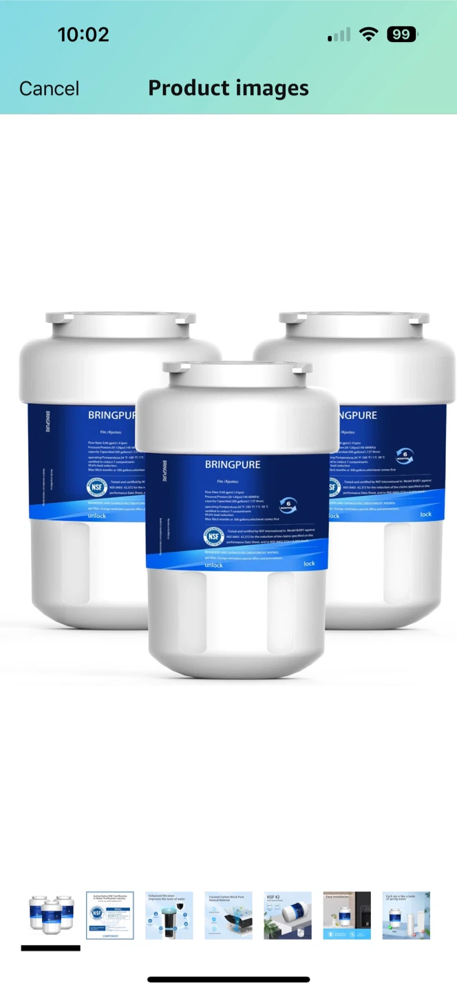 BNIB water filters for GE refrigerator