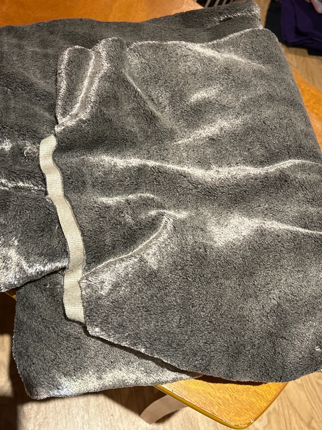 Grey Plush Fabric