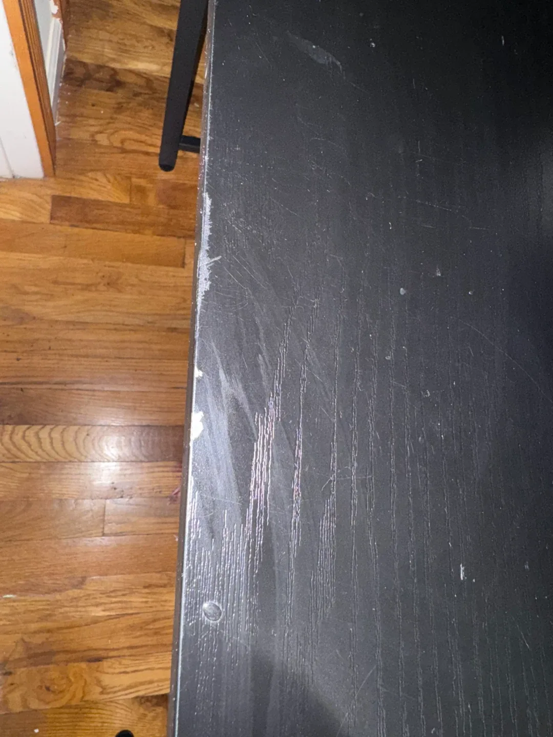 Black Desk with Built-in Power Outlet image indicator(6)