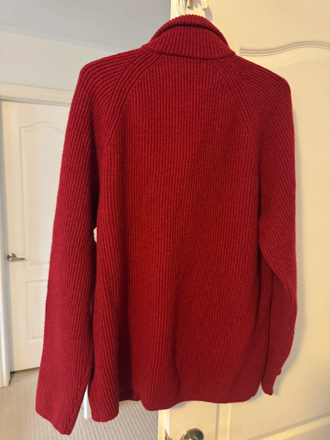 Banana Republic Red 1/4 Zip Sweater - XL - photo 3