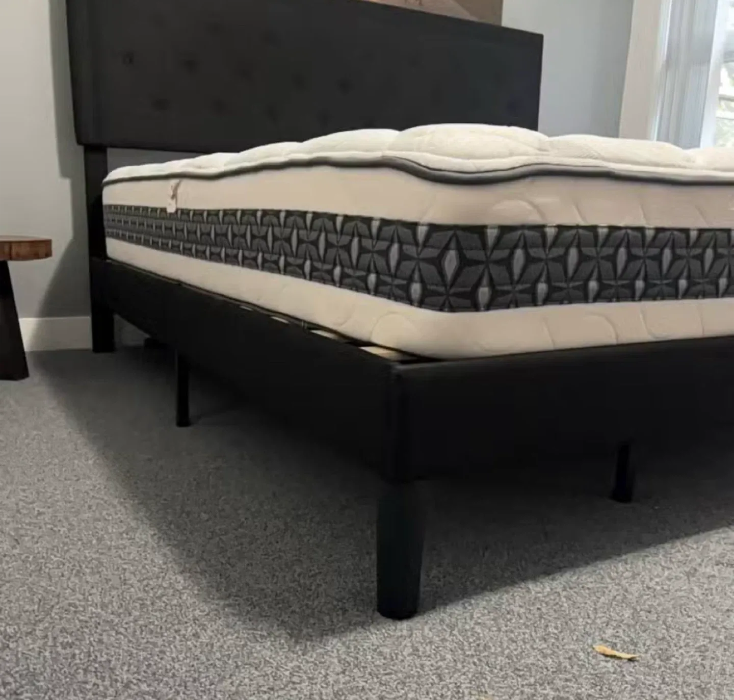 Upholstered king Bed Frame with Headboard image indicator(3)