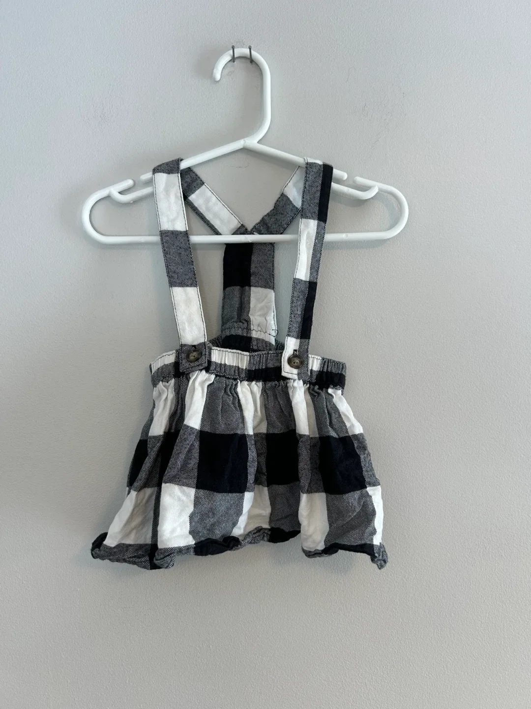 Carter's 12M Plaid overalls