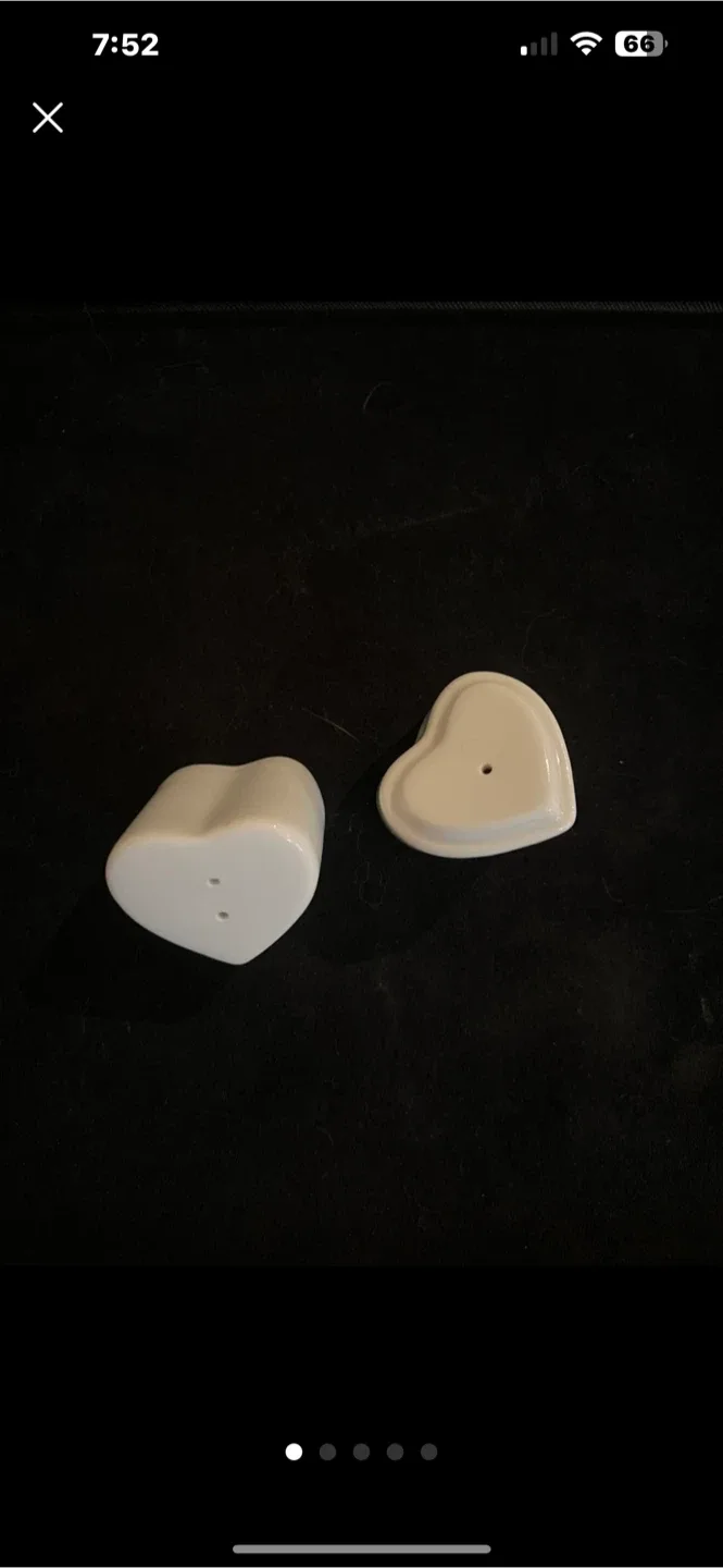 Heart Shaped Salt and Pepper Shakers