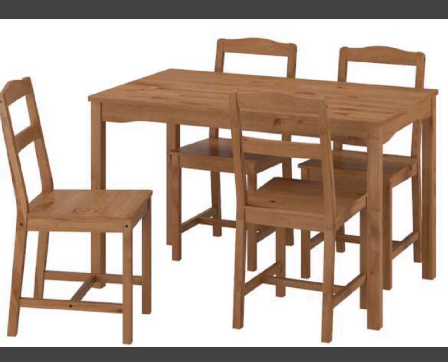 Wooden Dining Table with 4 Chairs - photo 4