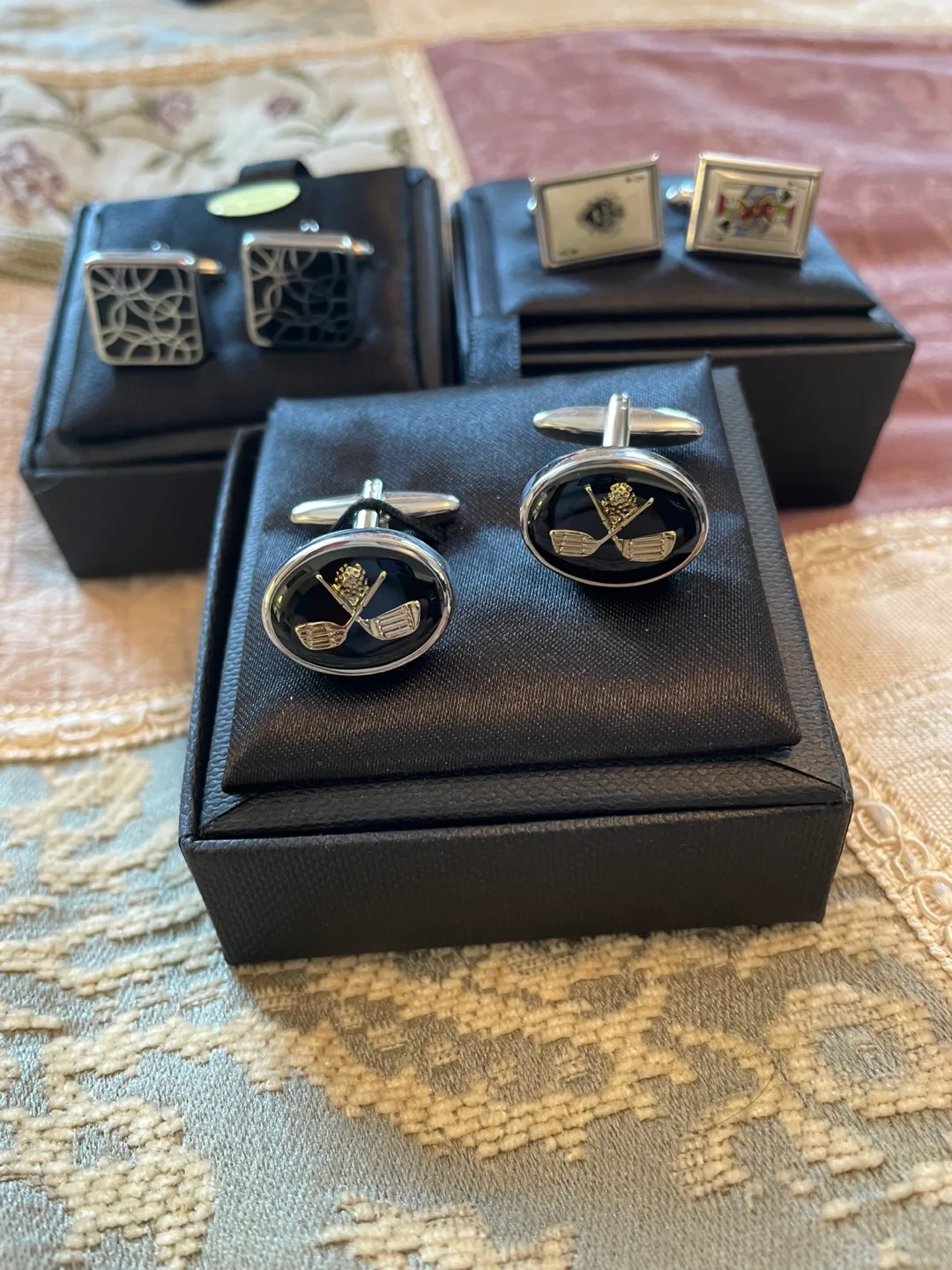 Variety of Cufflinks with Boxes image indicator(3)