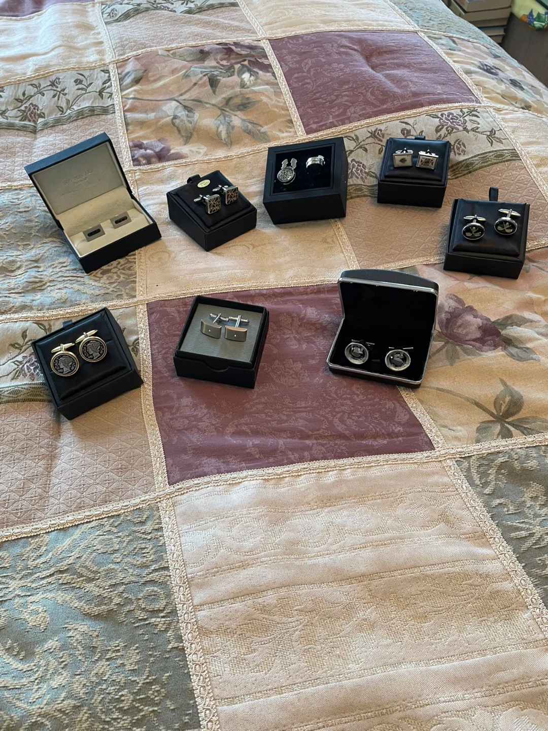 Variety of Cufflinks with Boxes