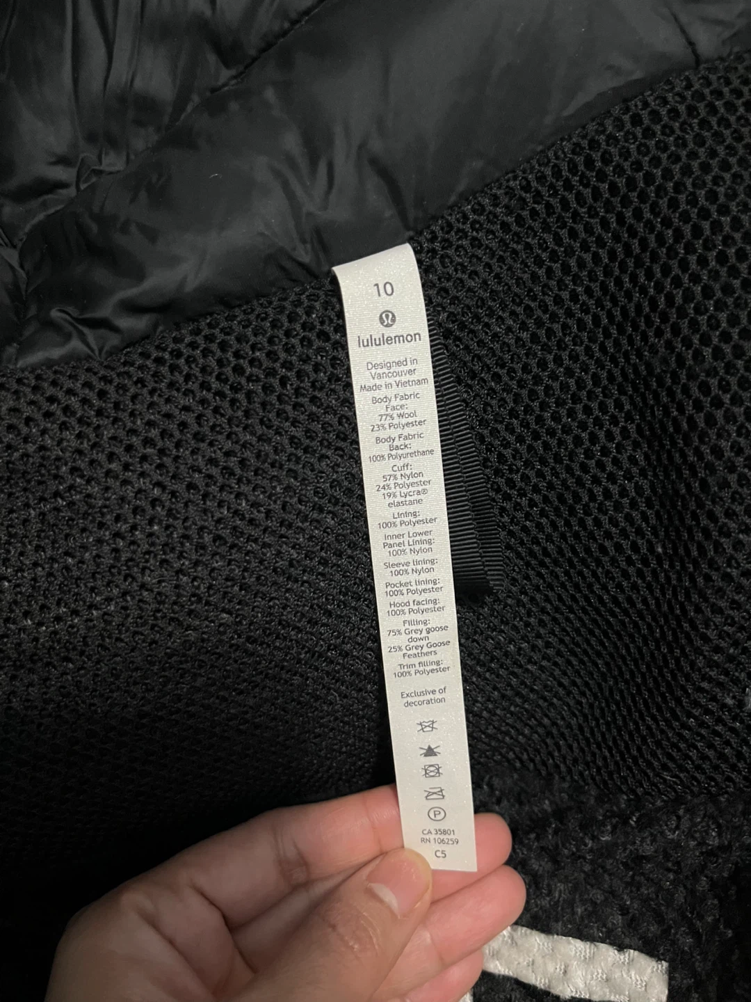 Lululemon Down Puffer Jacket - Size 10 - photo 3