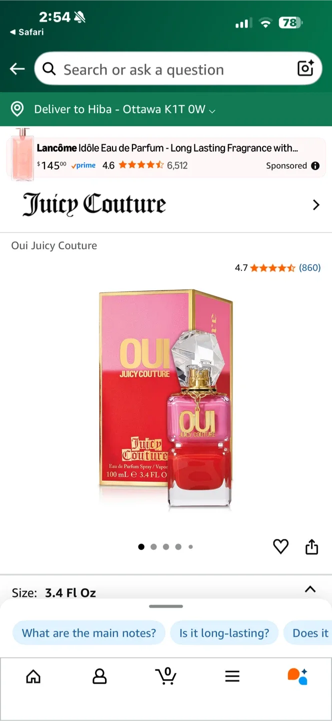 Oui Juicy Couture 3.4 Fl Oz Perfume