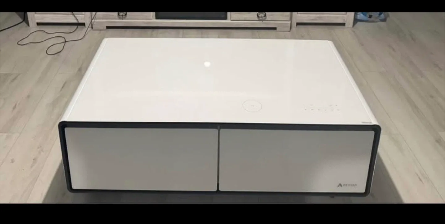 Smart White Coffee Table with Drawers