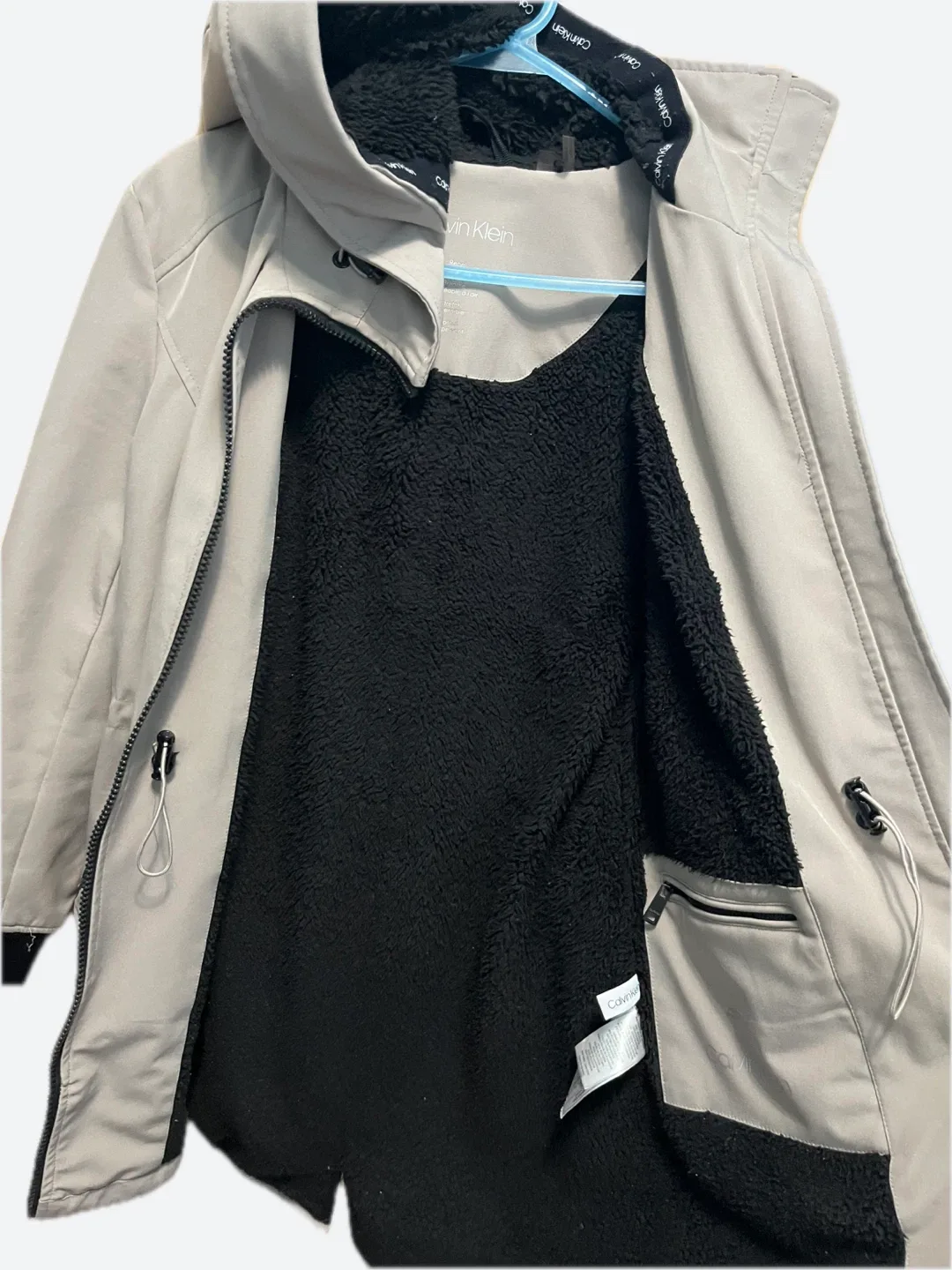 Calvin Klein Grey Hooded Jacket - Size S image indicator(2)