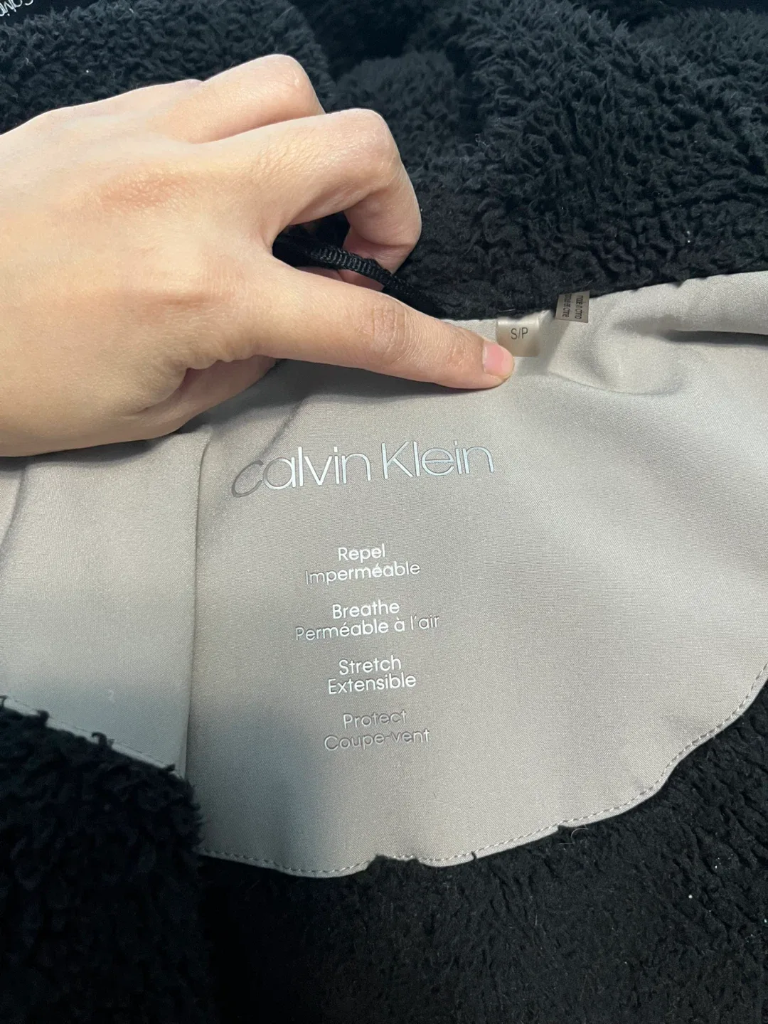 Calvin Klein Grey Hooded Jacket - Size S image indicator(3)