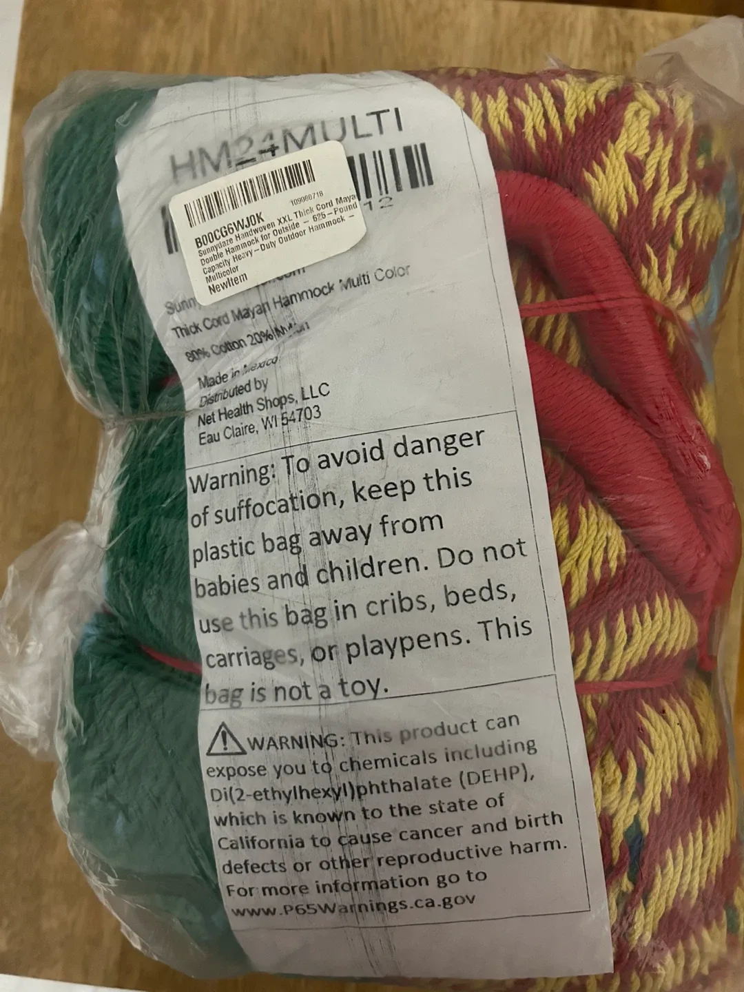 Sunnydaze Thick Cord Mayan Hammock - Multicolor