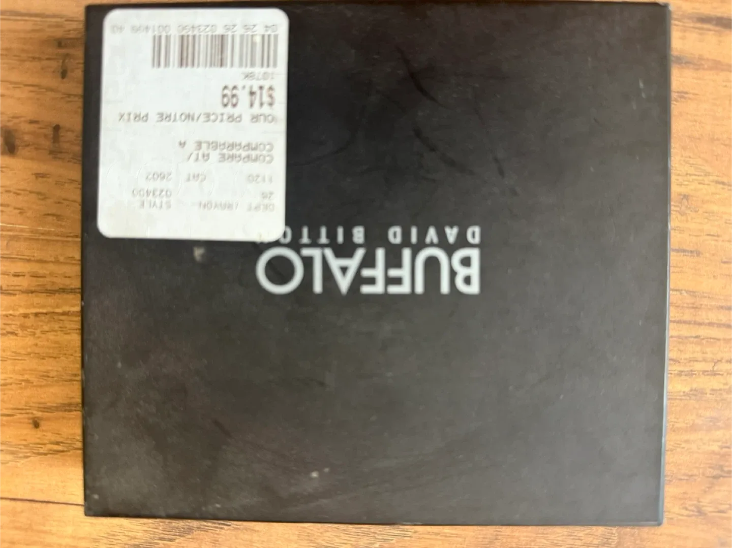 New Buffalo David Bitton Black Leather Wallet