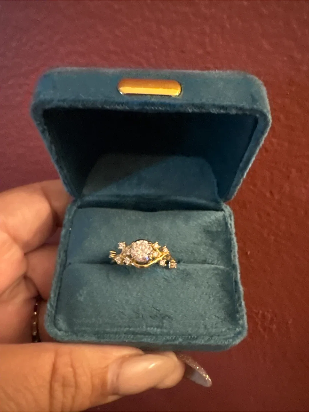 Genuine 2 Carat 925 Gold Ring  Moissonite Diamonds